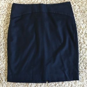 Navy Limited Collection lined pencil skirt